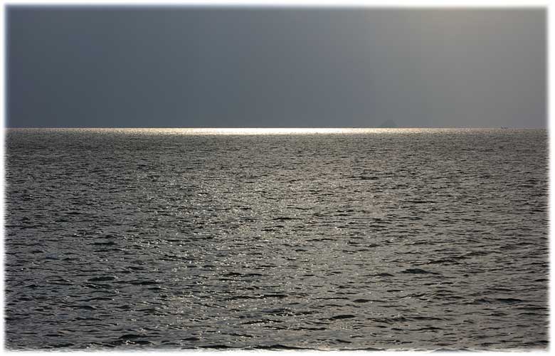 sun on ocean